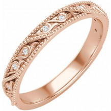 14K Rose .05 CTW Diamond Anniversary Band - 653592602P