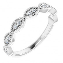 14K White 1/8 CTW Diamond Anniversary Band - 123656600P