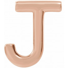 14K Rose Single Initial J Earring - 86800157P