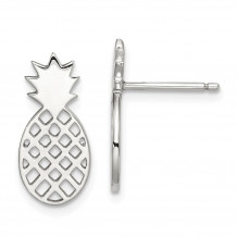 Quality Gold Sterling Silver Pineapple Stud Earrings - QE14623