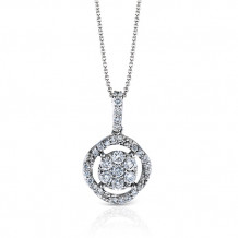 Zeghani 14k White Gold Diamond Pendant