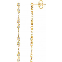 14K Yellow 1/3 CTW Diamond Chain Earrings - 65234060001P