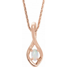 14K Rose Freeform Opal 16-18 Necklace - 8658460002P