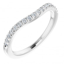 14K White 1/4 CTW Diamond French-Set Matching Band - 123951620P