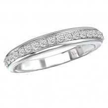 14k White Gold Diamond Wedding Band