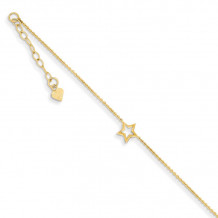 Quality Gold 14k Adjustable Star Anklet extension - ANK199-9