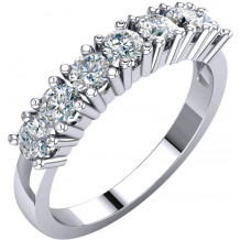 14K White 7/8 CTW Diamond Anniversary Band - 68195128534P