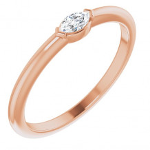 14K Rose 1/8 CTW Diamond Solitaire Ring - 124565100P