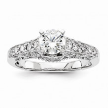 Quality Gold 14k White Gold Diamond Semi-Mount Engagement Ring - Y12331AA