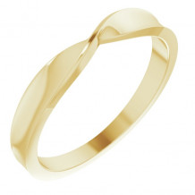 14K Yellow 3 mm Stackable Twist Ring - 51734102P