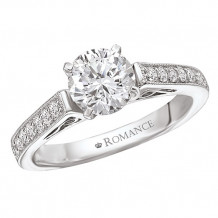 18k White Gold Semi-Mount Diamond Engagement Ring