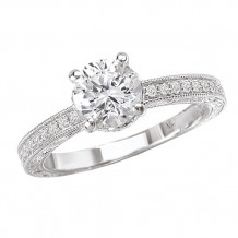 La Vie 14k White Gold Semi-Mount Diamond Engagement Ring