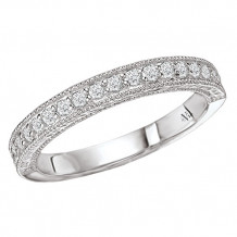 14k White Gold Diamond Wedding Band