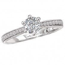 Romance 18k White Gold Semi-Mount Diamond Engagement Ring