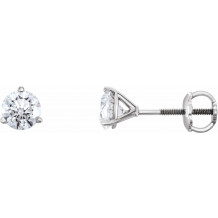 14K White 3/4 CTW Diamond Earrings - 6623460073P