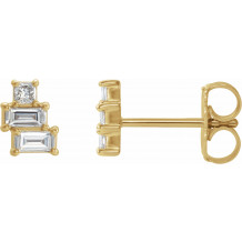 14K Yellow 1/4 CTW Diamond Geometric Cluster Earrings - 86895601P