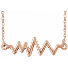 14K Rose Heartbeat 16-18 Necklace - 65213360002P