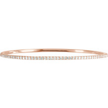 14K Rose 3 CTW Diamond Stackable Bangle 8 Bracelet - 6733760008P