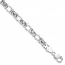 Quality Gold Sterling Silver Polished Link Bracelet - QG4838-8.5