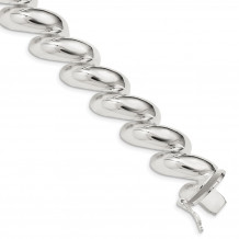 Quality Gold Sterling Silver 14mm Polished San Marco 7.5in Bracelet - QG4847-7.5