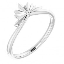 14K White Starburst Ring - 52004101P