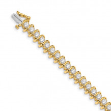 Quality Gold 14k Yellow Gold A Diamond Tennis Bracelet - X2006A