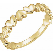 14K Yellow Heart Ring - 51575102P