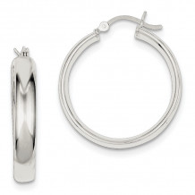 Quality Gold Sterling Silver 30mm Hoop Earrings - QE6506