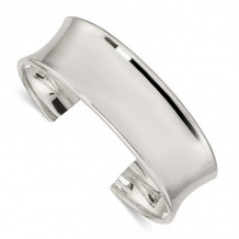 Quality Gold Sterling Silver 20mm Cuff Bangle Bracelet - QB335