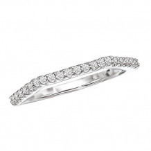 La Vie 14k White Gold Curved Wedding Band