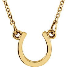 14K Yellow Tiny Poshu00ae Horseshoe 16-18 Necklace - 857891001P