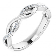 14K White 1/8 CTW Diamond Anniversary Band - 122961600P