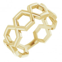 14K Yellow Geometric Ring - 51665102P