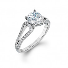 Zeghani 14k White Gold Diamond Engagement Ring