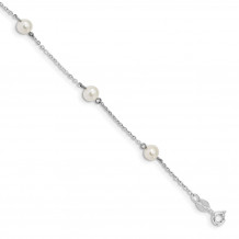 Quality Gold Sterling Silver Freshwater Cultured Pearl with 5 stations Bracelet - QH5013-7