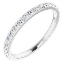 14K White 3/8 CTW Diamond French-Set Anniversary Band - 123570600P