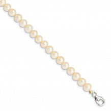 Quality Gold Sterling Silver FW Cultured Pearl Bracelet - QG2382-7