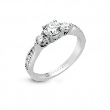 Zeghani 14k White Gold Diamond Engagement Ring