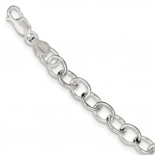 Quality Gold Sterling Silver Fancy Open Link Bracelet - QG728-8