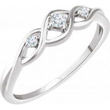 14K White .08 CTW Diamond Freeform Ring - 65236160002P