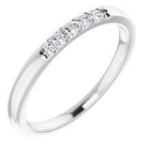 14K White 1/10 CTW Diamond French-Set Anniversary Band - 1238826004P