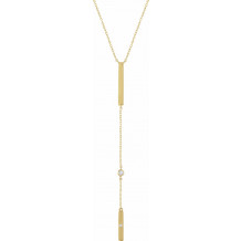 14K Yellow .06 CTW Diamond Bar 16-18 Necklace - 65230260001P