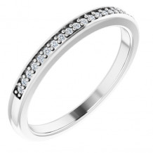 14K White 1/10 CTW Diamond Anniversary Band - 6493760002P