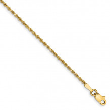 Quality Gold 14k 1.50mm Diamond Cut Rope Anklet - 012L-10