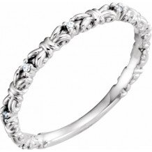 14K White .04 CTW Diamond Stackable Ring - 123210600P