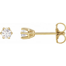 14K Yellow 3 mm I1 1/5 CTW Diamond 6-Prong Wire Basket Earrings - 292366001P