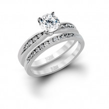 Zeghani 14k White Gold Diamond Engagement Ring