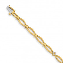 Quality Gold 14k Yellow Gold AA Diamond Tennis Bracelet - X784AA