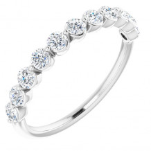 14K White 5/8 CTW Diamond Anniversary Band - 123418608P