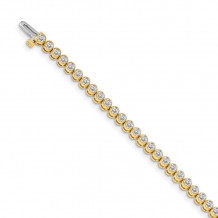 Quality Gold 14k Yellow Gold AAA Diamond Tennis Bracelet - X2898AAA